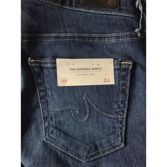 NWT|AG Adriano Goldschmied Super Skinny Blue Ankle Jeans, 24R - Picture 7 of 7
